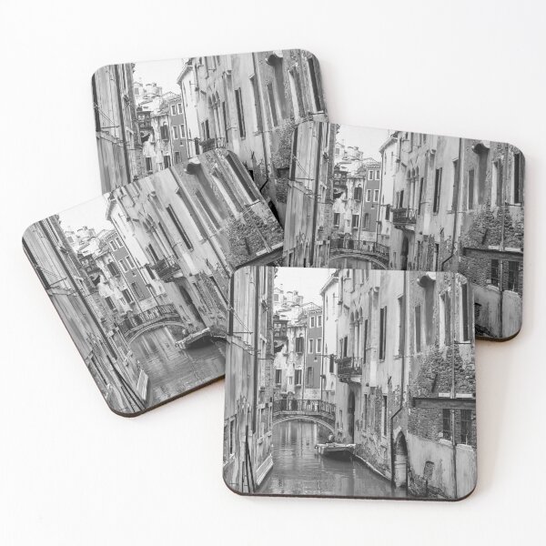 Item preview, Venice Canal Italy Black and White Timeless Cityscape designed and sold by LRPhotoart.