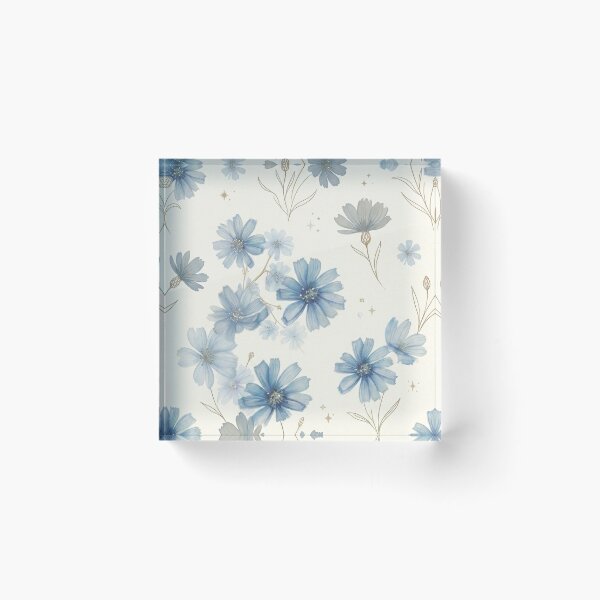 Item preview, Watercolor Blue Floral Seamless Pattern designed and sold by GenX369.
