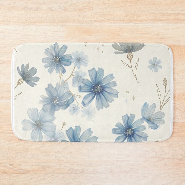 Item preview, Watercolor Blue Floral Seamless Pattern designed and sold by GenX369.