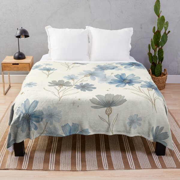 Item preview, Watercolor Blue Floral Seamless Pattern designed and sold by GenX369.