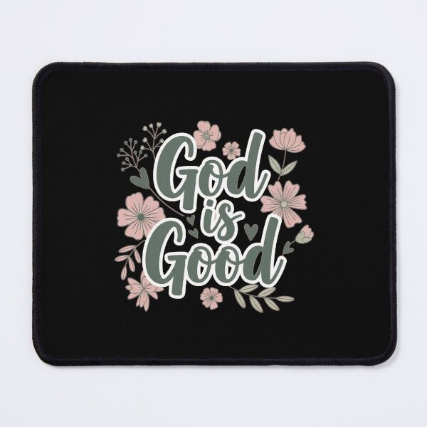 Item preview, God Is Good Christian Feminine Typography – Dusty Pink Faith Design designed and sold by Illustrated Faith.