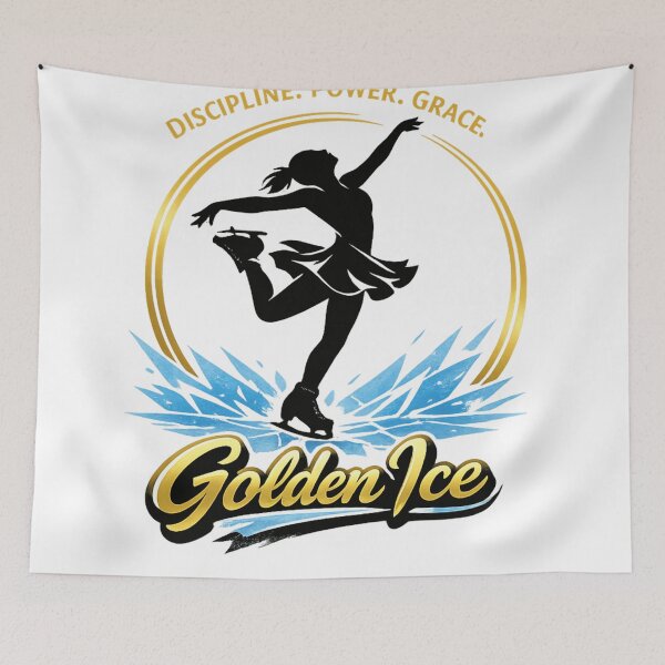 Item preview, Golden Ice – Grace Under Pressure Figure Skating Design designed and sold by LatestDesign95.