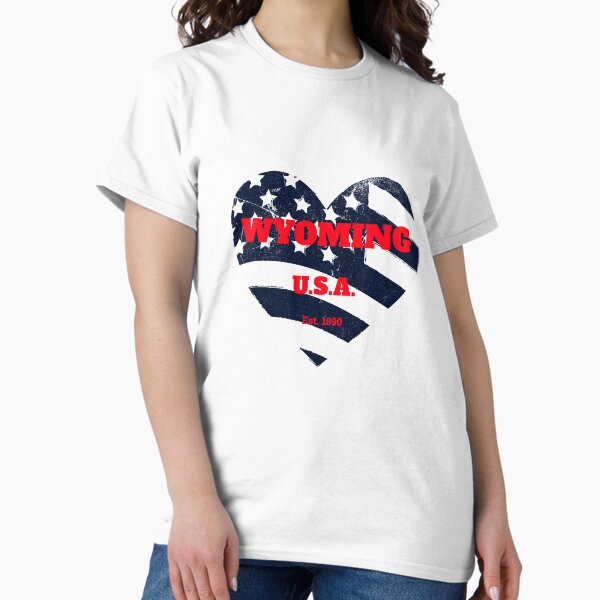 Wyoming Patriot Heart Flag Classic T-Shirt