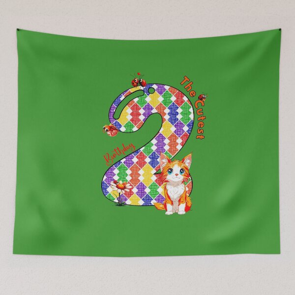 Item preview, 2nd Birthday - cute cat designed and sold by Doodle-Bloom.