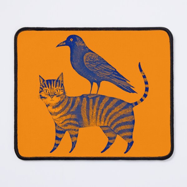 Item preview, Crow Riding Cat Illustration designed and sold by FLIP-original.