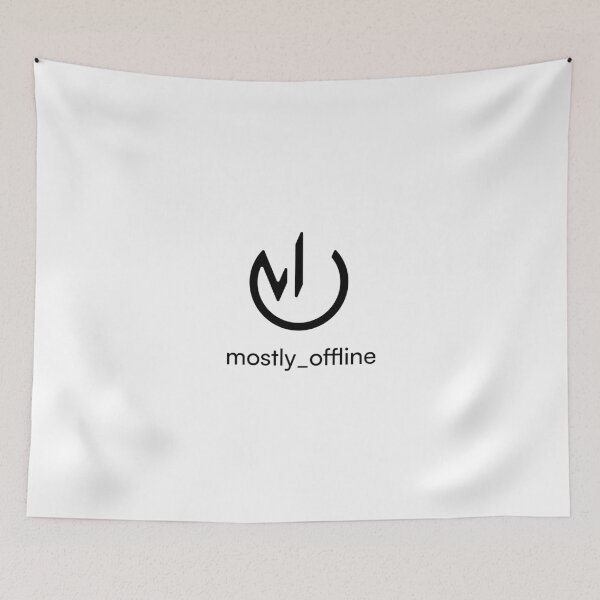 Item preview, Mostly Offline Logo – Minimalist Tech Aesthetic Design designed and sold by mostly_offline.
