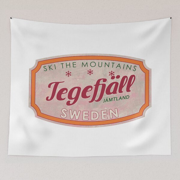 Item preview, Tegefjäll, Sweden, Jämtland, Ski, textured skiing badge designed and sold by Wanderful-roads.