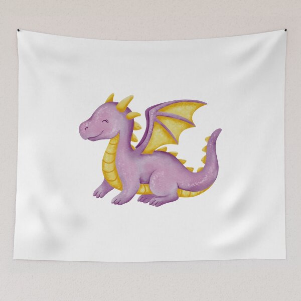 Item preview, Watercolor Purple Fantasy Dragon designed and sold by ArtTinulyaOk.