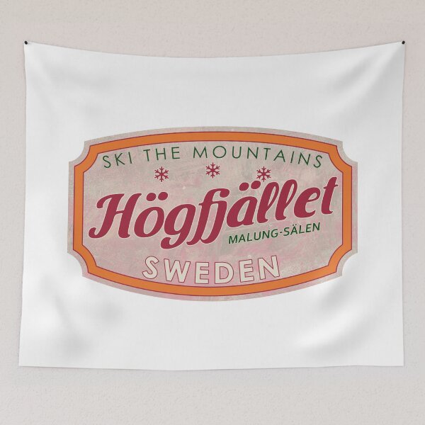 Item preview, Högfjället, Sweden, Malung-Sälen, Ski, textured skiing badge designed and sold by Wanderful-roads.