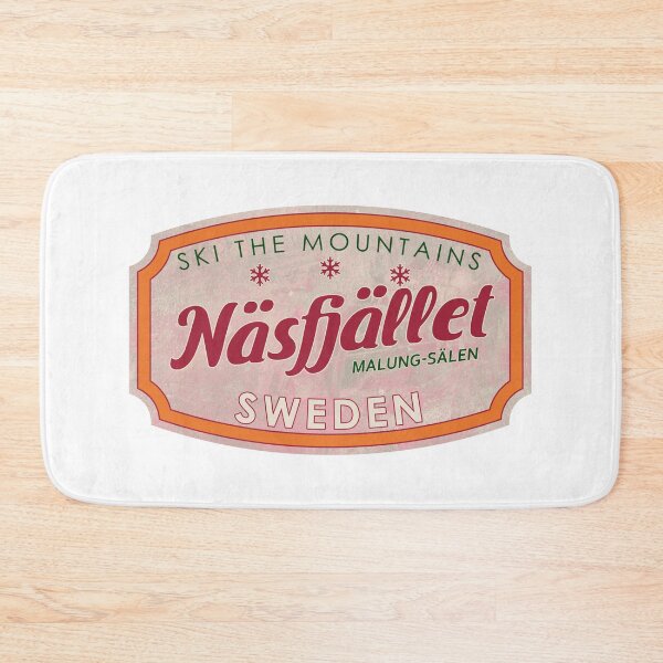 Item preview, Näsfjället, Sweden, Malung-Sälen, Ski, textured skiing badge designed and sold by Wanderful-roads.