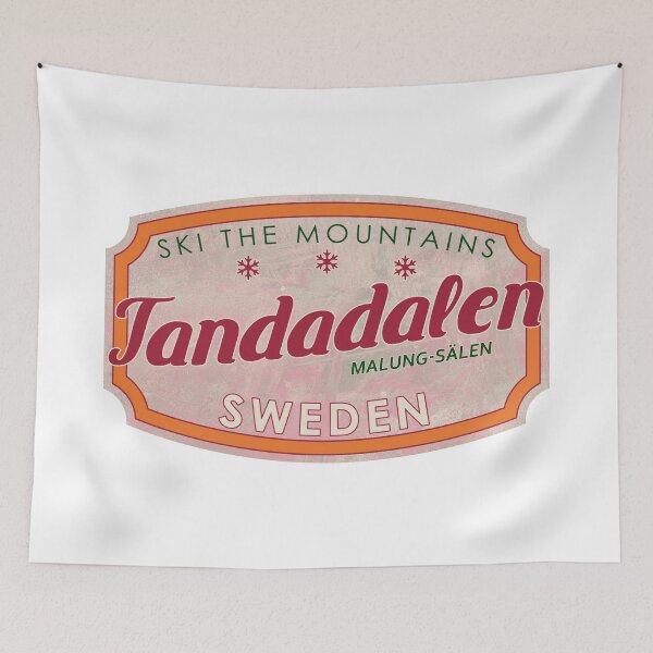 Item preview, Tandådalen, Sweden, Malung-Sälen, Ski, textured skiing badge designed and sold by Wanderful-roads.