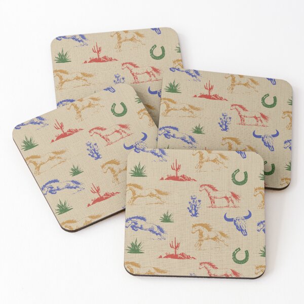Item preview, Vintage Western Wild Mustang & Desert Cactus Seamless Pattern - Retro Cowboy Aesthetic designed and sold by Brianaidesigns.