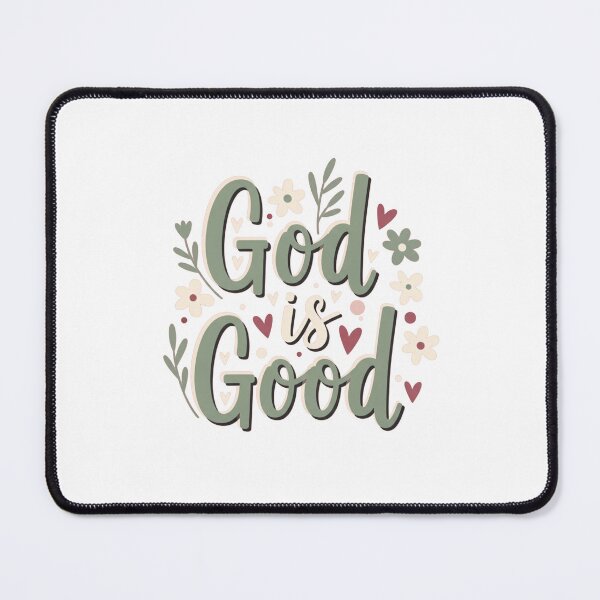 Item preview, God Is Good Christian Feminine Typography – Dusty Pink Faith Design designed and sold by Illustrated Faith.