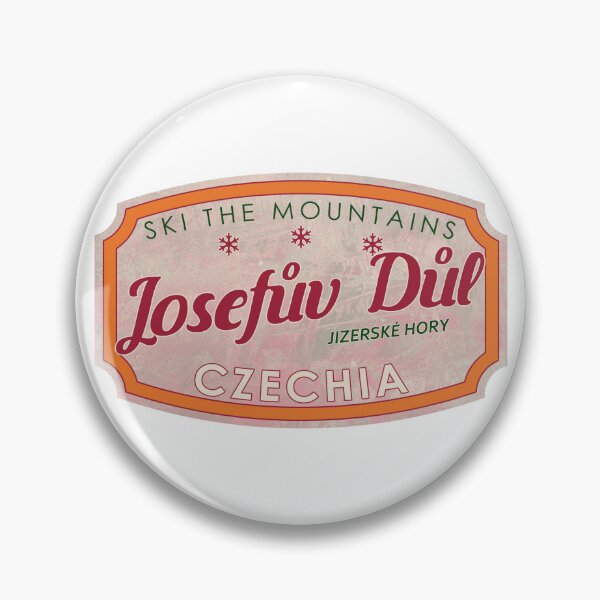 Item preview, Josefův Důl, Czechia, Jizerské hory, Ski, textured skiing badge designed and sold by Wanderful-roads.