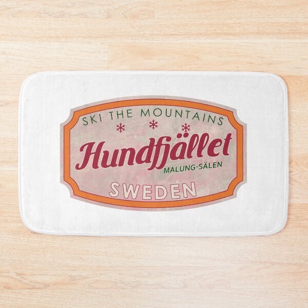 Item preview, Hundfjället, Sweden, Malung-Sälen, Ski, textured skiing badge designed and sold by Wanderful-roads.