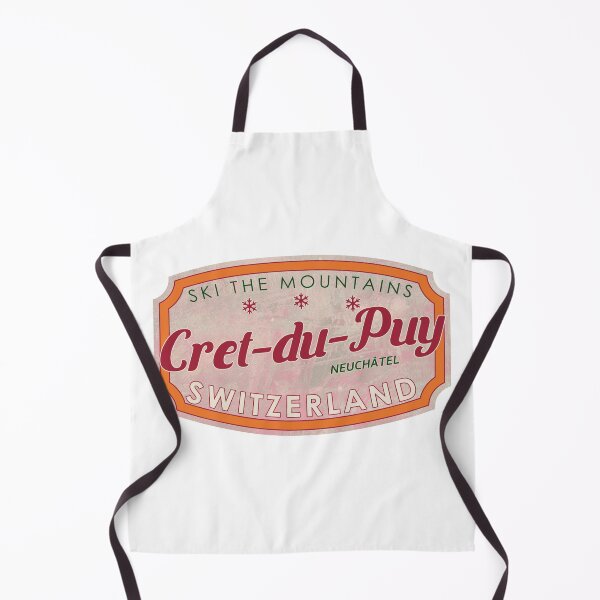 Item preview, Crêt-du-Puy, Switzerland, Neuchâtel, Ski, textured skiing badge designed and sold by Wanderful-roads.