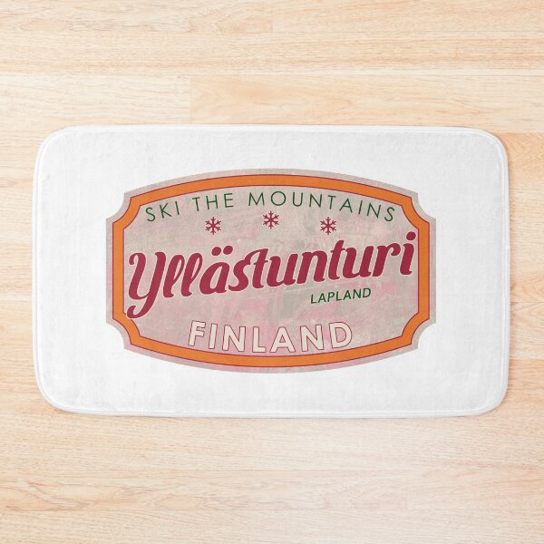 Item preview, Yllästunturi, Finland, Lapland, Ski, textured skiing badge designed and sold by Wanderful-roads.