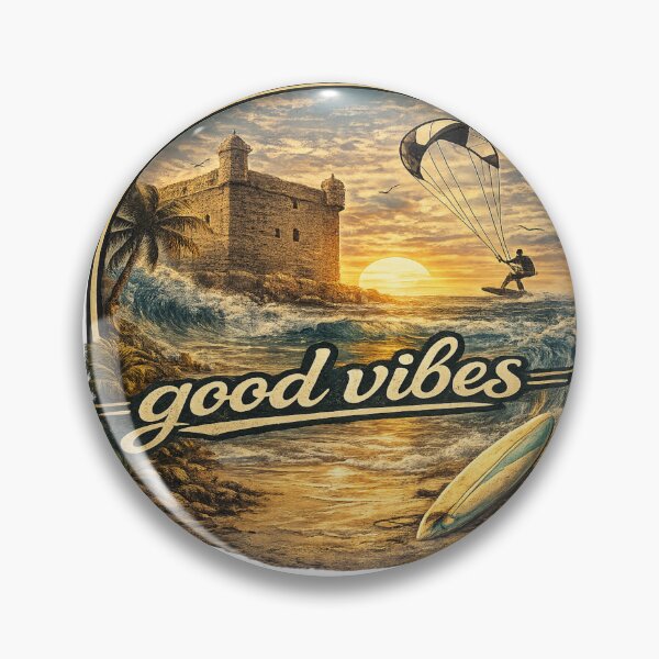 Aperçu de l'œuvre Bonne ambiance, coucher de soleil côtier, design de surf créée et vendue par ExperienceWas.
