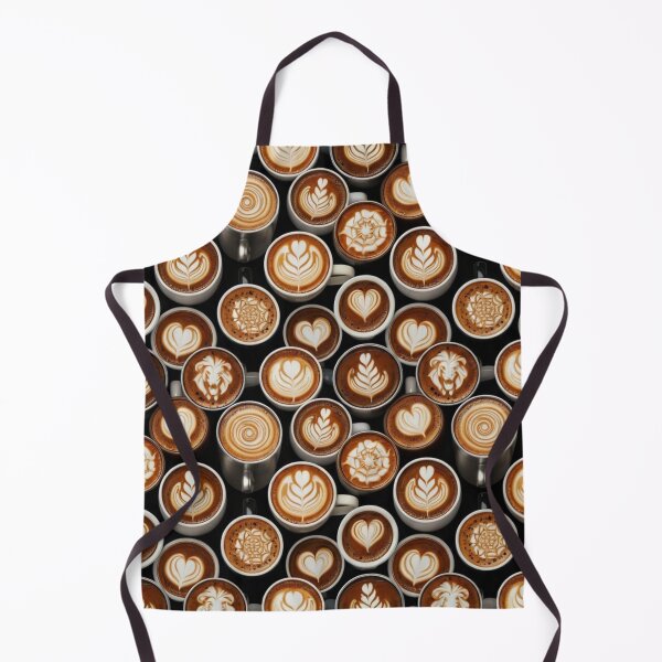 Item preview, Latte Art Coffee Cups Seamless Pattern designed and sold by Fabricbella.