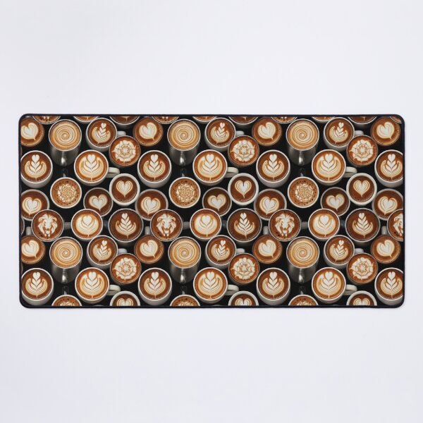 Item preview, Latte Art Coffee Cups Seamless Pattern designed and sold by Fabricbella.