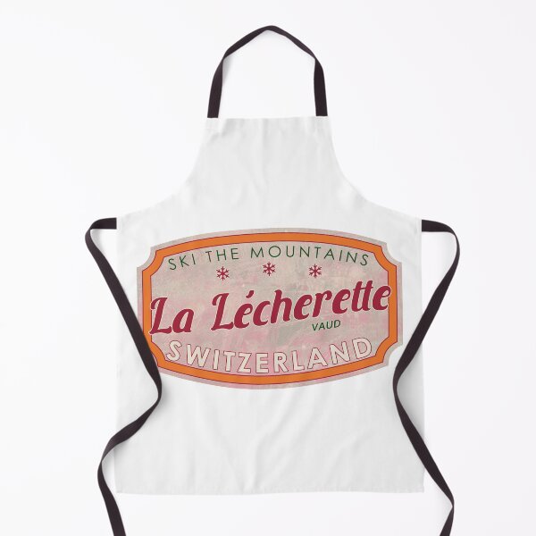 Item preview, La Lécherette, Switzerland, Vaud, Ski, textured skiing badge designed and sold by Wanderful-roads.