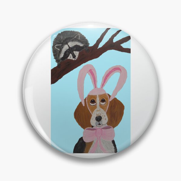 Artikelvorschau, Jagdhund mit Hasenohren und Waschbär entworfen und verkauft von Squirreldumplings.