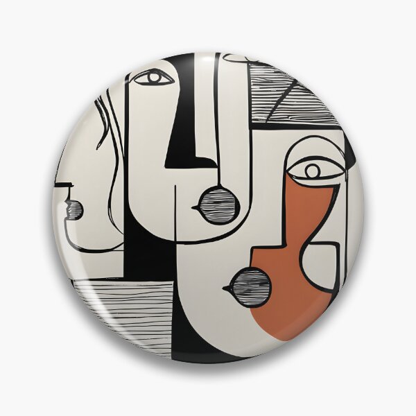 Item preview, Women's Day Minimalist Interconnected Faces in Earthy Tones Symbolizing Unity and Diversity designed and sold by OlfactoART Studio.