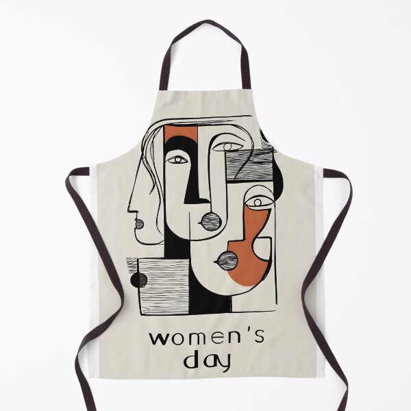 Item preview, Women's Day Minimalist Interconnected Faces in Earthy Tones Symbolizing Unity and Diversity designed and sold by OlfactoART Studio.