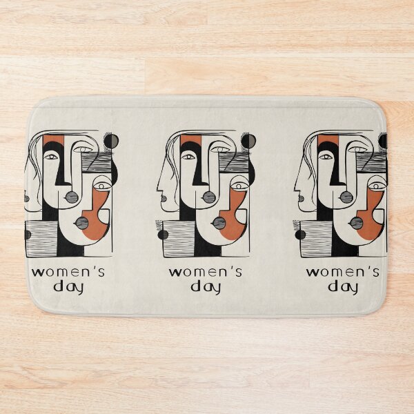 Item preview, Women's Day Minimalist Interconnected Faces in Earthy Tones Symbolizing Unity and Diversity designed and sold by OlfactoART Studio.