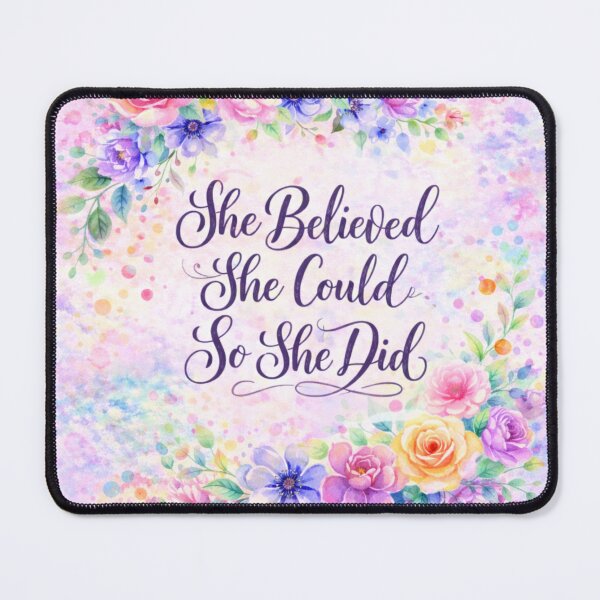 Item preview, Bloom With Courage – She Believed She Could So She Did Floral Watercolor Art designed and sold by Nusha Creations.