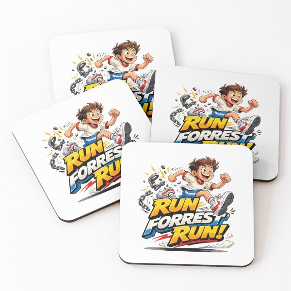 Item preview, Run Forrest Run – Funny Retro Running Quote Cartoon Design designed and sold by inaveed.