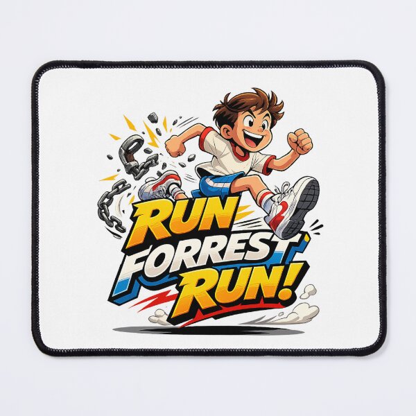 Item preview, Run Forrest Run – Funny Retro Running Quote Cartoon Design designed and sold by inaveed.