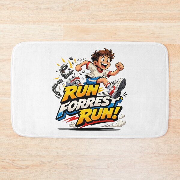 Item preview, Run Forrest Run – Funny Retro Running Quote Cartoon Design designed and sold by inaveed.