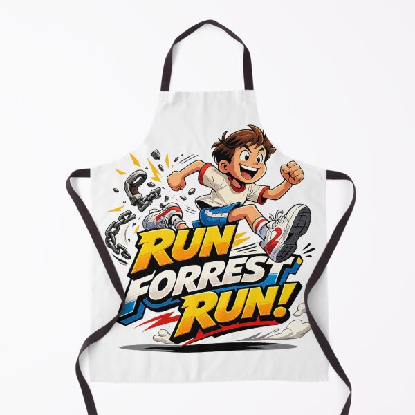 Item preview, Run Forrest Run – Funny Retro Running Quote Cartoon Design designed and sold by inaveed.