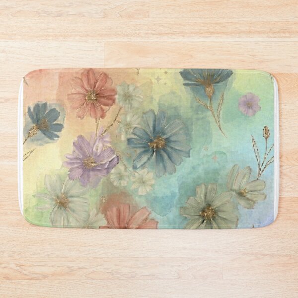 Item preview, Soft Rainbow Watercolor Floral Pattern designed and sold by GenX369.
