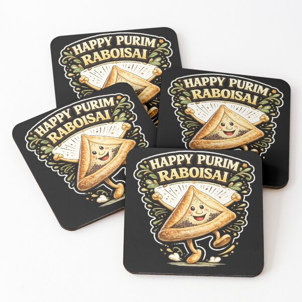 Item preview, Happy Purim Raboisai – Festive Hamantaschen Celebration Artwork designed and sold by YG - YiddisheGesheft.