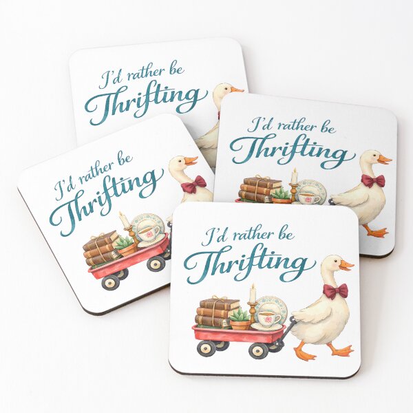 Item preview, I’d Rather Be Thrifting – Cute Goose Vintage Aesthetic Design designed and sold by Luvahawb.