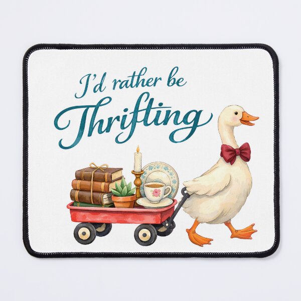 Item preview, I’d Rather Be Thrifting – Cute Goose Vintage Aesthetic Design designed and sold by Luvahawb.