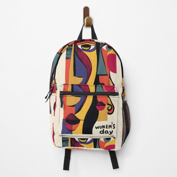 Item preview, Women's Day Bold Abstract Geometric Faces in Vibrant Colors, A Tribute to Feminine Energy designed and sold by OlfactoART Studio.