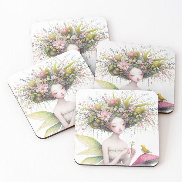 Item preview, Beautiful Goddess of Spring with Whispering Birds designed and sold by ideandesign.