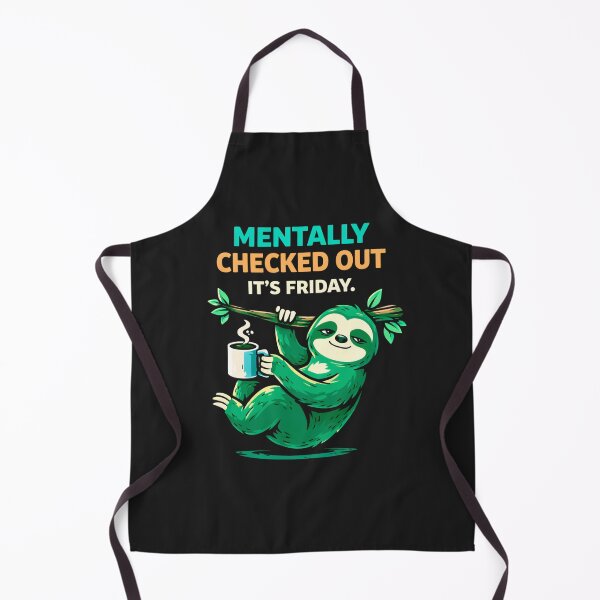 Item preview, Mentally Checked Out It’s Friday Funny Sloth Shirt designed and sold by AdicretorDesign.