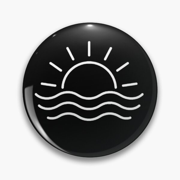 Item preview, Minimal Sun and Wave Icon Modern Outline Ocean Symbol Clean Negative Space Vector Design for Stickers and Apparel designed and sold by OnPointOutfits.
