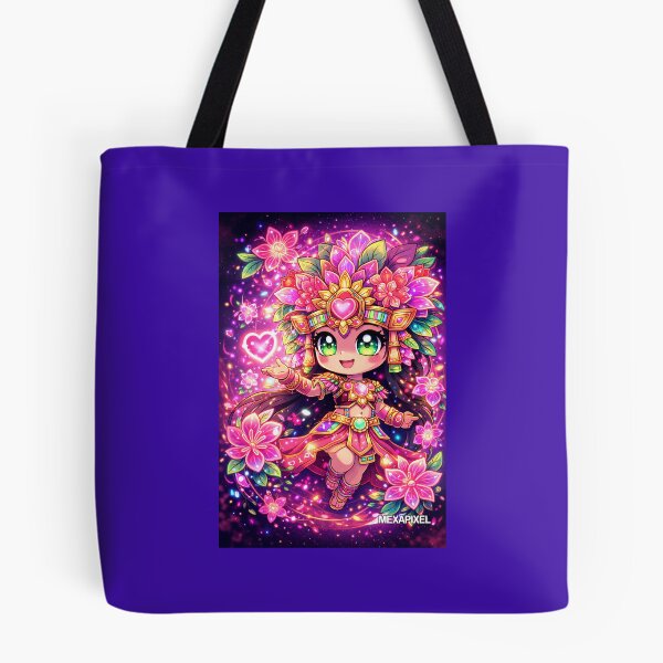 Item preview, Xochiquetzal Neon Bloom – Chibi designed and sold by MexaPixel.
