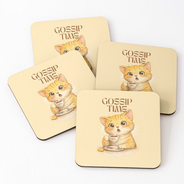 Item preview, Gossip Cat - Coffee Time designed and sold by WeLoveCatss.