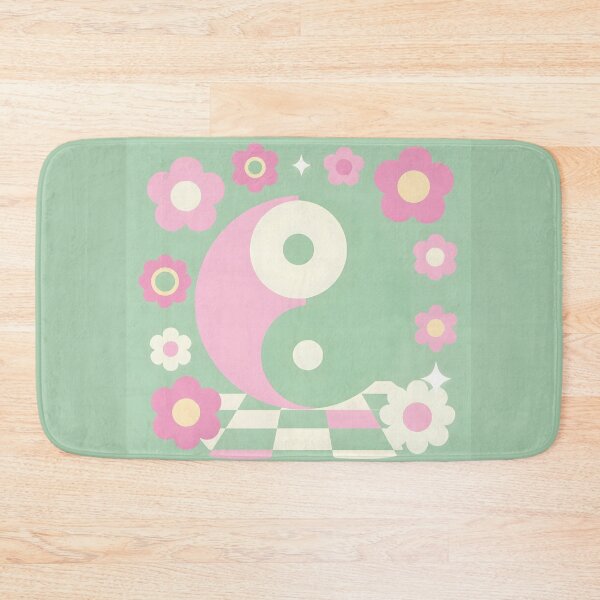 Item preview, Pastel Y2K Yin Yang & Smiling Flowers Pattern designed and sold by Zentavix.