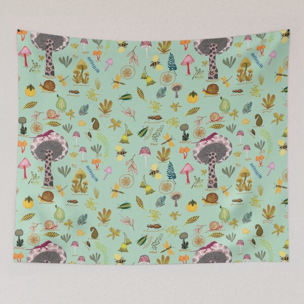 Item preview, Mushrooms and Bugs Puzzle designed and sold by phatlizzardart.