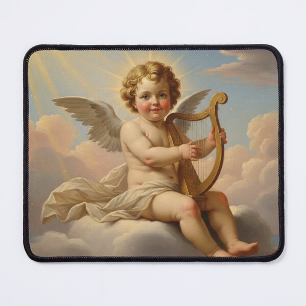 Item preview, Angelic Cherub Playing a Harp designed and sold by GenesisArtis.