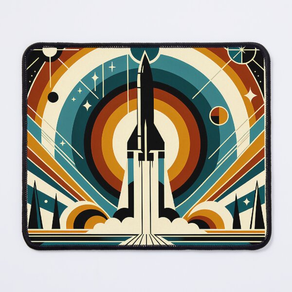 Item preview, Retro Geometric Rocket Launch designed and sold by InkSmithery.