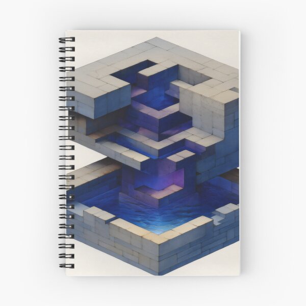 Item preview, Indigo Geometric Depth Structure designed and sold by LuminousFoundry.