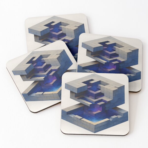 Item preview, Indigo Geometric Depth Structure designed and sold by LuminousFoundry.